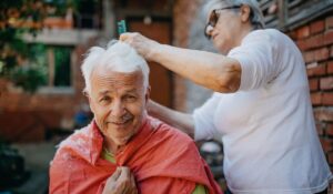 Senior Haircutting At Home Dallas