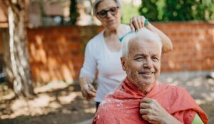 Senior Haircutting At Home Dallas